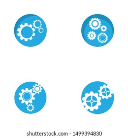 Gear logo symbol vector icon illustration