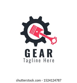 Gear logo template design , suitable for company, car repair shops, motorcycle repair shops, etc