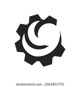 Gear logo template Isolated. Brand Identity. Icon Abstract Vector graphic