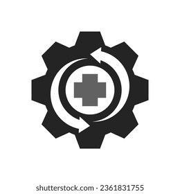 Gear logo template Isolated. Brand Identity. Icon Abstract Vector graphic