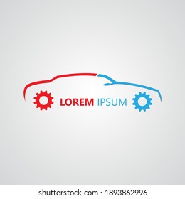 gear logo template. mechanic logo. simple and modern style logo. gear and mechanic illustration vector