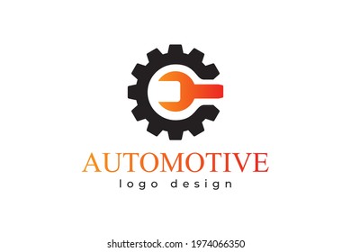 gear logo template. mechanic logo. simple and modern style logo. gear and mechanic illustration vector