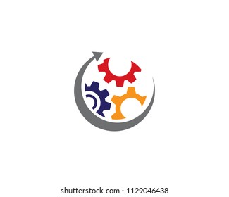 Gear Logo Template vector icon illustration design