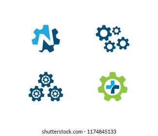 Gear Logo Template vector icon illustration design
