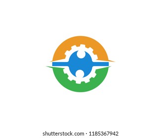 Gear Logo Template vector icon illustration design