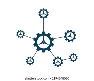 Gear Logo Template vector icon illustration design