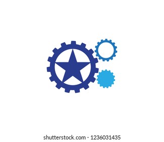 Gear Logo Template vector icon illustration design