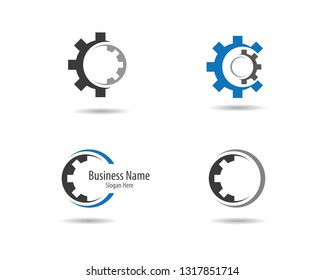 Gear logo template vector icon illustration design