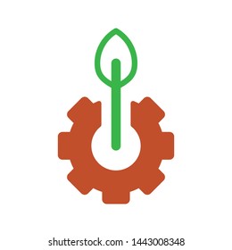 Gear logo template, vector icon design
