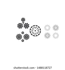 Gear Logo Template vector icon illustration design