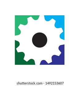 Gear Logo Template vector icon illustration design