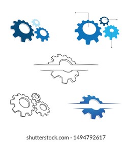 Gear Logo Template vector icon illustration design