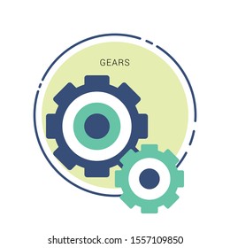 Gear Logo Template vector icon illustration design