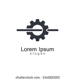 Gear logo template vector icon illustration