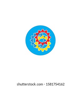 Gear Logo Template vector icon illustration design
