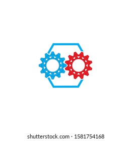 Gear Logo Template vector icon illustration design