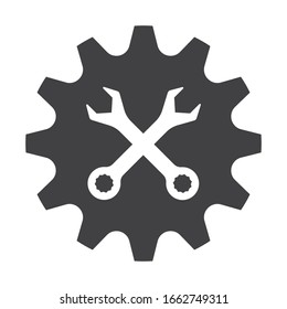 Diseño de ilustración de icono de la plantilla de logotipo de engranajes