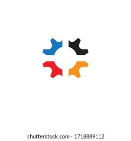 Diseño de ilustración de icono de la plantilla de logotipo de engranajes