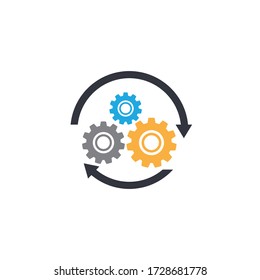 Diseño del icono de la plantilla de logotipo Gear