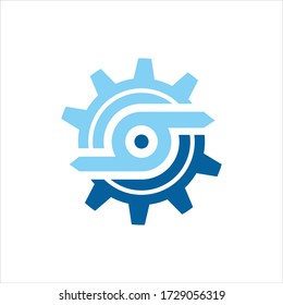 Diseño del icono de la plantilla de logotipo Gear