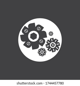 Diseño del icono de la plantilla de logotipo Gear