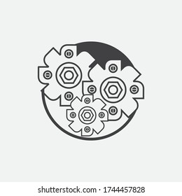 Gear Logo Template vector icon illustration design