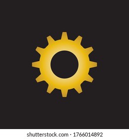 Diseño del icono de la plantilla de logotipo Gear
