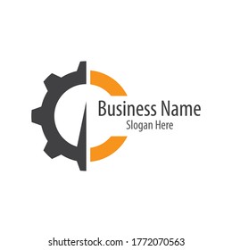 Gear logo template  vector icon illustration