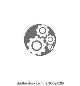 Diseño del icono de la plantilla de logotipo Gear