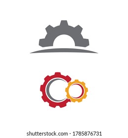 Diseño del icono de la plantilla de logotipo Gear