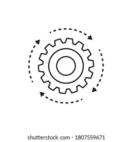 Diseño del icono de la plantilla de logotipo Gear