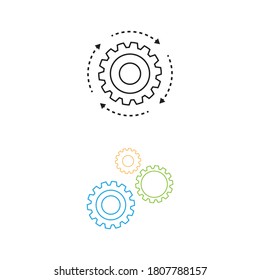 Vorlage für das Zahnrad-Logo, Vektorgrafik-Design