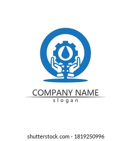 Diseño del icono de la plantilla de logotipo Gear