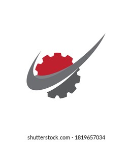 Diseño del icono de la plantilla de logotipo Gear