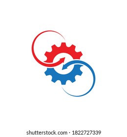 Diseño del icono de la plantilla de logotipo Gear