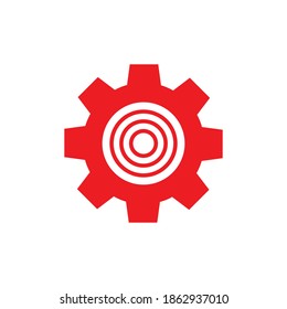 Gear Logo Template vector icon. Abstract Gear sign on white background.