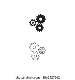 Diseño del icono de la plantilla de logotipo Gear