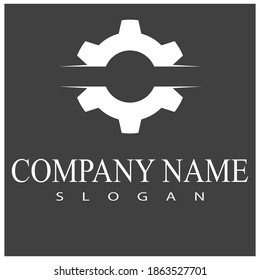 Diseño del icono de la plantilla de logotipo Gear