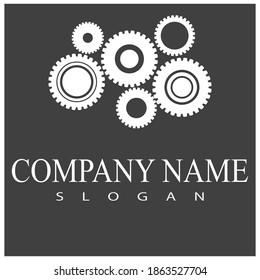 Vorlage für das Zahnrad-Logo, Vektorgrafik-Design