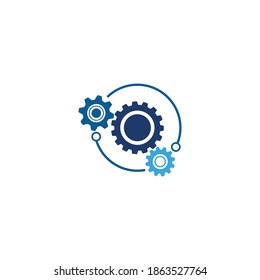 Diseño del icono de la plantilla de logotipo Gear
