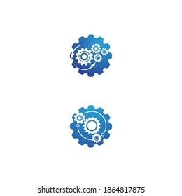 Vorlage für das Zahnrad-Logo, Vektorgrafik-Design