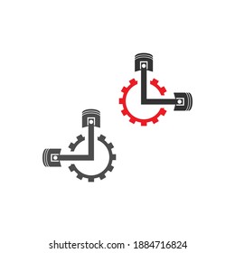 Diseño del icono de la plantilla de logotipo Gear