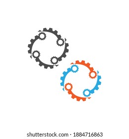 Diseño del icono de la plantilla de logotipo Gear