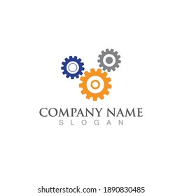 Diseño del icono de la plantilla de logotipo Gear