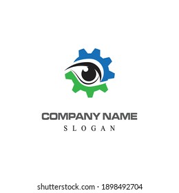 Diseño del icono de la plantilla de logotipo Gear