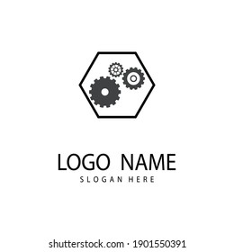 Gear Logo Template vector icon illustration design