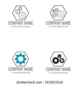 Gear Logo Template vector icon illustration design