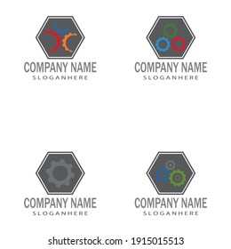 Diseño del icono de la plantilla de logotipo Gear