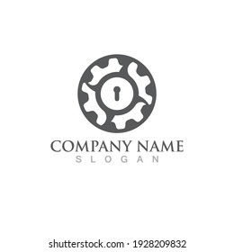 Diseño del icono de la plantilla de logotipo Gear