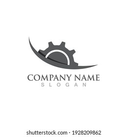 Diseño del icono de la plantilla de logotipo Gear